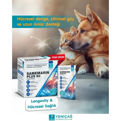 Ync Samemarin Plus 90 Yaşlı Kedi ve Köpekler Için Destek Saşe 30 x 2gr