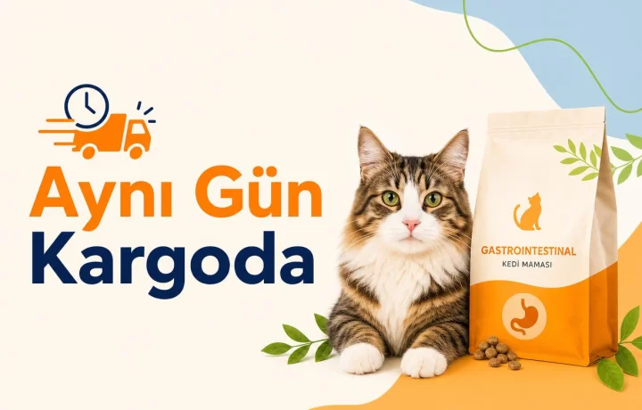 Aynı gün kargolu gastrointestinal kedi mamaları