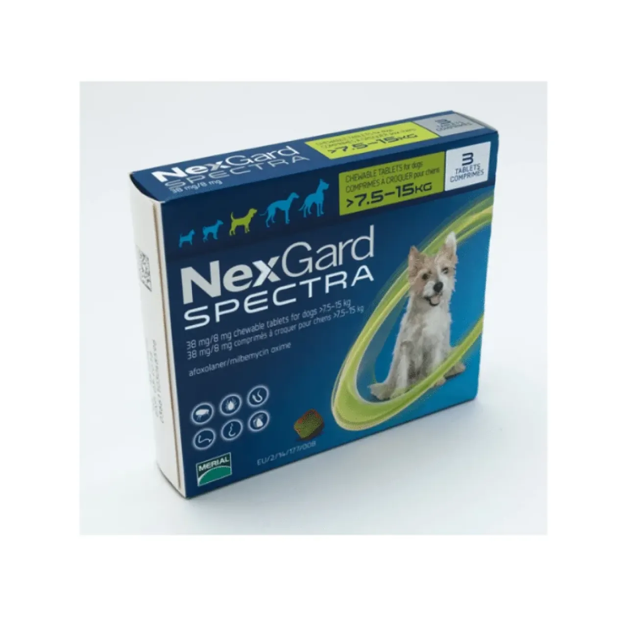 Nexgard Spectra 7,5-15 kg Köpekler İçin İç Dış Parazit Çiğneme Tableti 3 Tablet