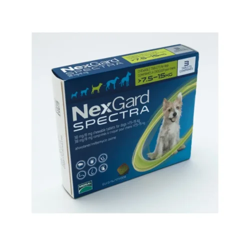 Nexgard Spectra 7,5-15 kg Köpekler İçin İç Dış Parazit Çiğneme Tableti 3 Tablet